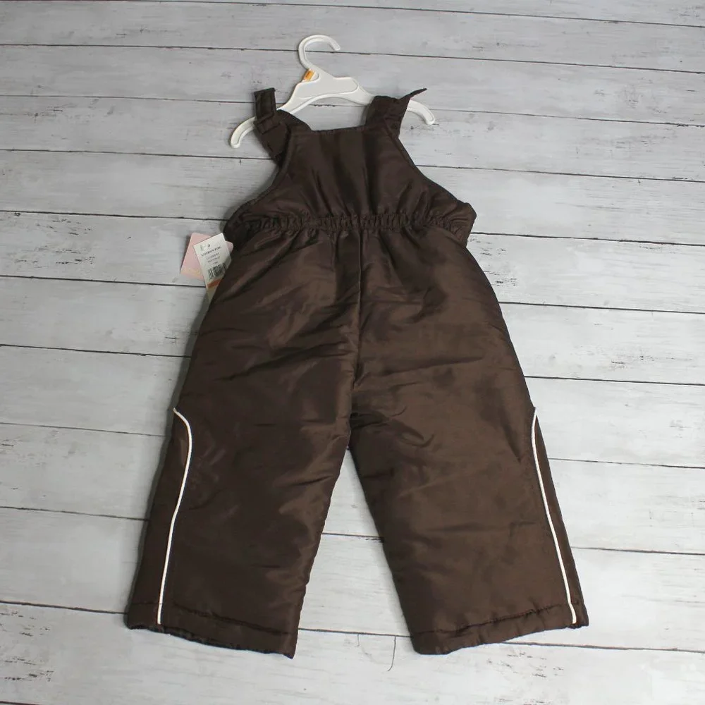 London Fog Baby Girl's Winter Puffer Coat Bib Snow Pants Size 12 Months